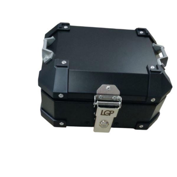 LGP-10 litres Aluminium Top Box black ( Fits All Motorcycles )-LGP11209 LGP
