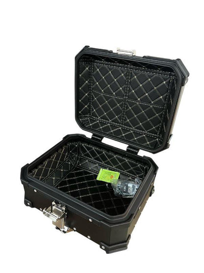 LGP 25 Litres Aluminium Top Box Black ( Fits All Motorcycles )-LGP1195 LGP