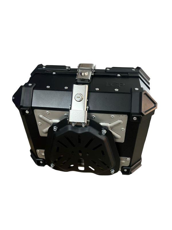 LGP 25 Litres Aluminium Top Box Black ( Fits All Motorcycles )-LGP1195 LGP
