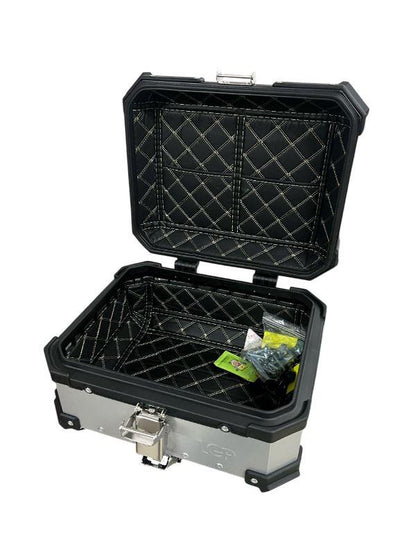 LGP 25 Litres Aluminium Top Box | Silver ( Fits All Motorcycles )-LGP1196 LGP