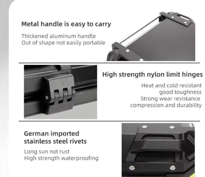 LGP 25 Litres Aluminium Top Box With Graphics Universal 2.0 ( Fits All Motorcycles )-ACS11900 LGP