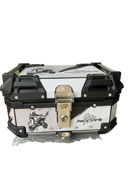 LGP 25 Litres Aluminium Top Box With Graphics Universal 2.0 ( Fits All Motorcycles )-ACS11900 LGP