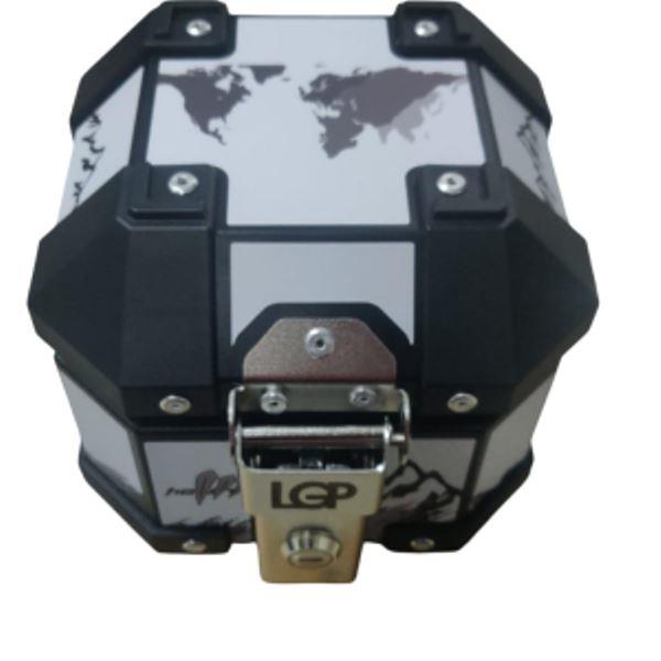 LGP 5 litres Aluminium Top Box With Adventure Graphics Premium-LGP11207 LGP