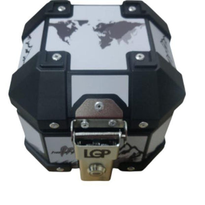 LGP 5 litres Aluminium Top Box With Adventure Graphics Premium-LGP11207 LGP