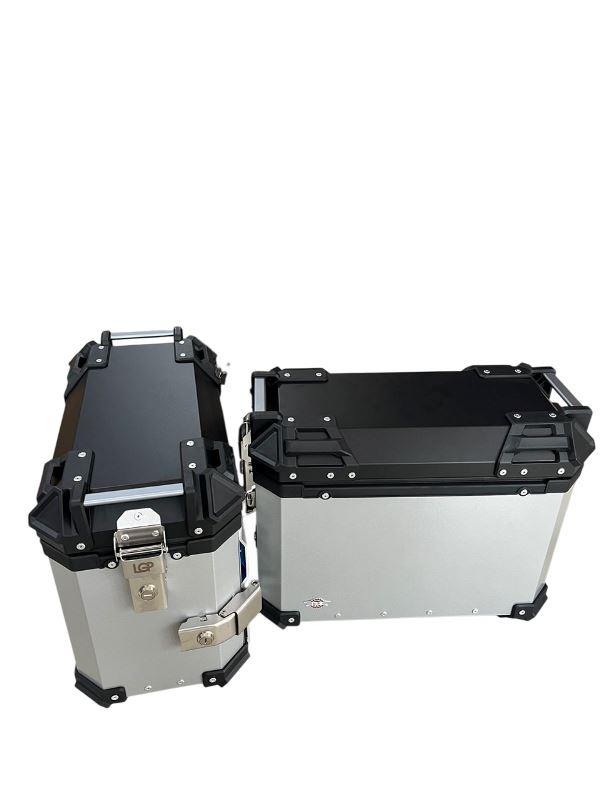 LGP Aluminium Touring Panniers 38L-Set of 2-Silver-LGP11202 LGP