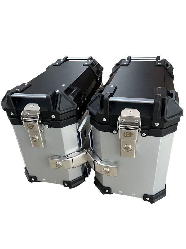 LGP Aluminium Touring Panniers 38L-Set of 2-Silver-LGP11202 LGP