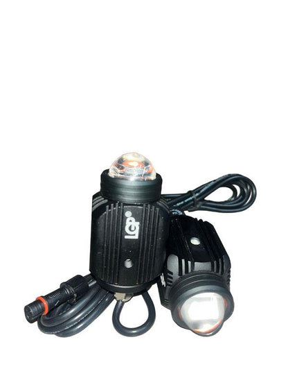LGP Dk16 Auxiliary Lights With Wireless Spotlight Switch Harness And Clamps 45w ( 12v-30v) Compatible For All Motorcycles And Cars-AUX11203 LGP