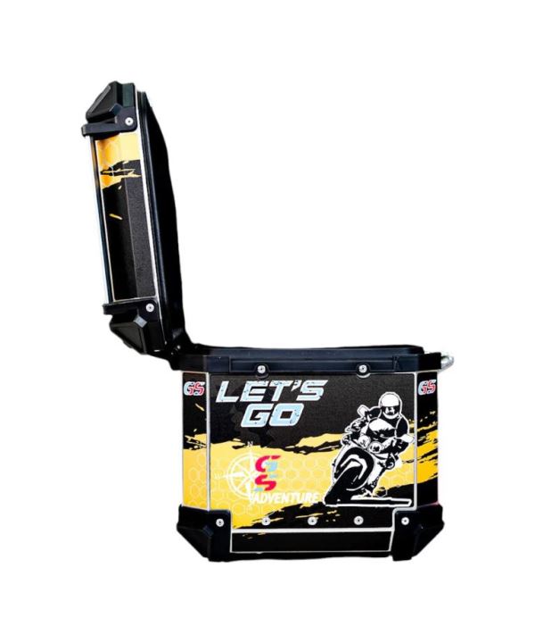 LGP GS Moto Adv 45 Litres Yellow With Black Touring Top Box With Graphics Premium-LGP11249 LGP