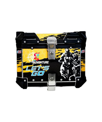 LGP GS Moto Adv 45 Litres Yellow With Black Touring Top Box With Graphics Premium-LGP11249 LGP