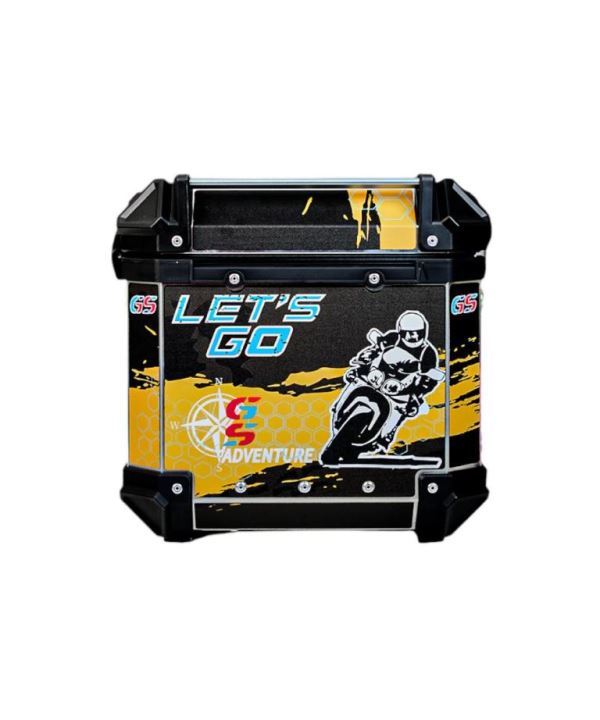 LGP GS Moto Adv 45 Litres Yellow With Black Touring Top Box With Graphics Premium-LGP11249 LGP