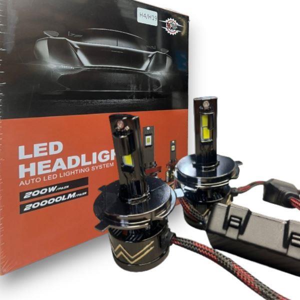 LGP H4 / H19 LED Headlight 200W Conversion Kit 22000LM Car Driving Headlamp Bulb 6000K Super Bright Beam Fog Light For All Cars-AUX1179 LGP