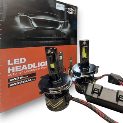 LGP H4 / H19 LED Headlight 200W Conversion Kit 22000LM Car Driving Headlamp Bulb 6000K Super Bright Beam Fog Light For All Cars-AUX1179 LGP