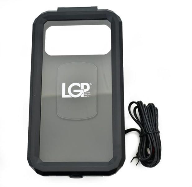 LGP MB11H Handlebar Mount Waterproof Mobile Holder with 15W Wireless & Usb-C Charger