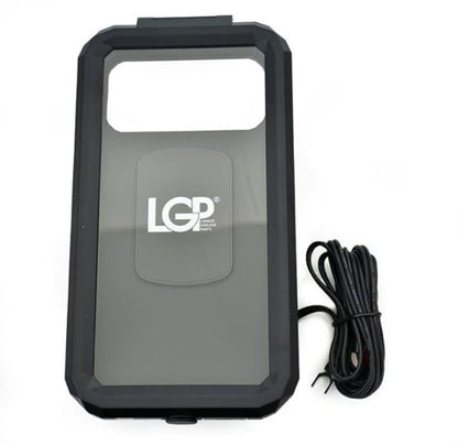 LGP MB11H Handlebar Mount Waterproof Mobile Holder with 15W Wireless & Usb-C Charger