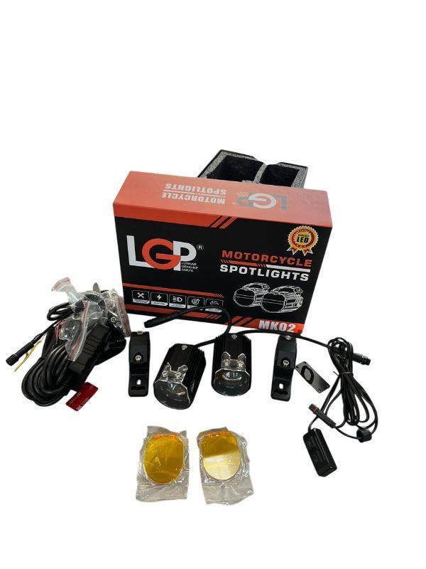 LGP Mk02 Spotlight Ip67 Waterproof Auxiliary Lights With With Harness Compatible For All Motorcycles And Cars-Premium-LGP11126 LGP