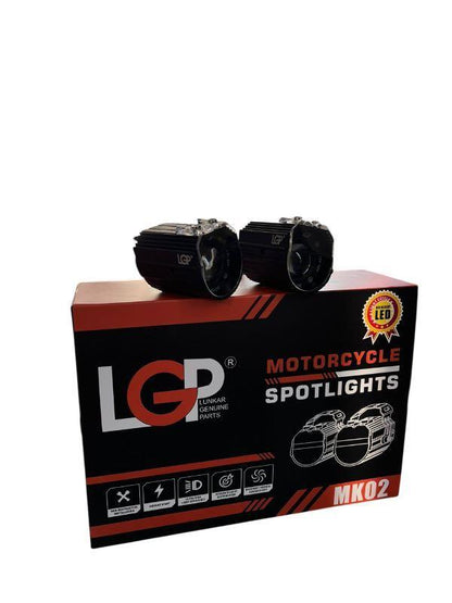 LGP Mk02 Spotlight Ip67 Waterproof Auxiliary Lights With With Harness Compatible For All Motorcycles And Cars-Premium-LGP11126 LGP