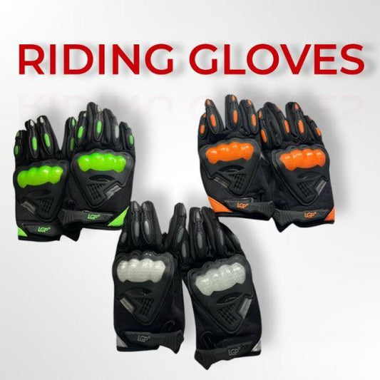 LGP Motocross Riding Gloves (Black/Green)