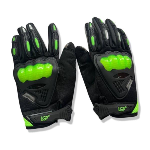 LGP Motocross Riding Gloves (Black/Green) LGP