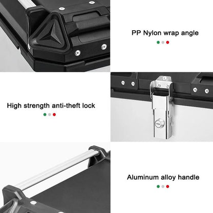 LGP Motorcycle Top Box-X Type-45l Silver Premium Fits All Motorcycle-LGP11240 LGP
