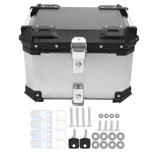 LGP Motorcycle Top Box-X Type-45l Silver Premium Fits All Motorcycle-LGP11240 LGP