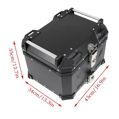 LGP Premium X Aluminium Top Box 45l-Black( Compatible For All Motorcycle )-LGP1130 LGP