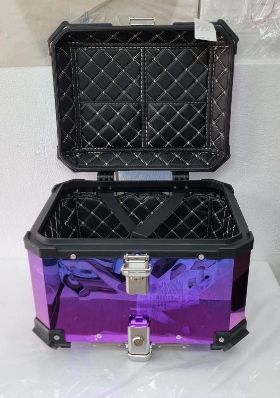 LGP Rainbow Large Capacity Aluminium Top Box 45 Ltrs (fits All Motorcycle) – Color Plating Premium Top Box-LGP11213 LGP
