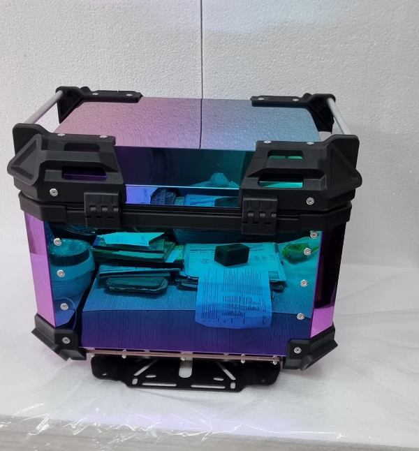 LGP Rainbow Large Capacity Aluminium Top Box 45 Ltrs (fits All Motorcycle) – Color Plating Premium Top Box-LGP11213 LGP