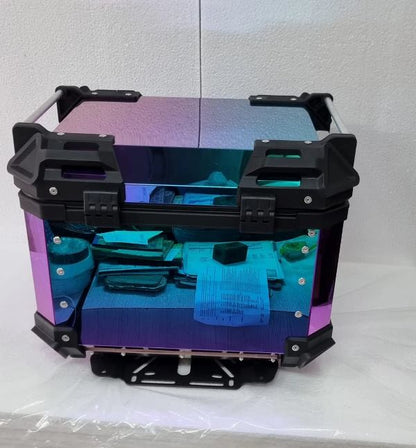 LGP Rainbow Large Capacity Aluminium Top Box 45 Ltrs (fits All Motorcycle) – Color Plating Premium Top Box-LGP11213 LGP