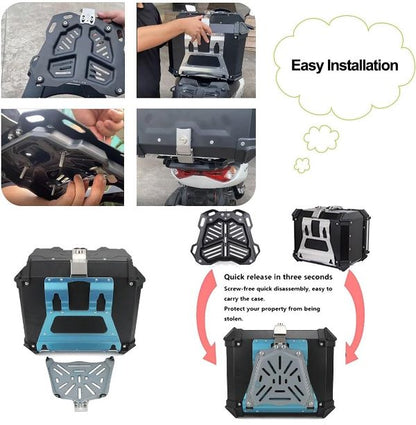 LGP Rainbow Large Capacity Aluminium Top Box 45 Ltrs (fits All Motorcycle) – Color Plating Premium Top Box-LGP11213 LGP