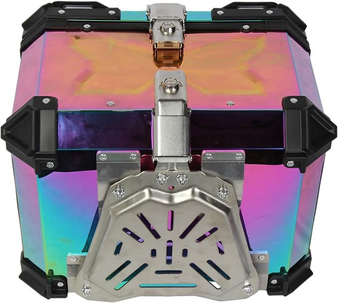 LGP Rainbow Large Capacity Aluminium Top Box 45 Ltrs (fits All Motorcycle) – Color Plating Premium Top Box-LGP11213 LGP