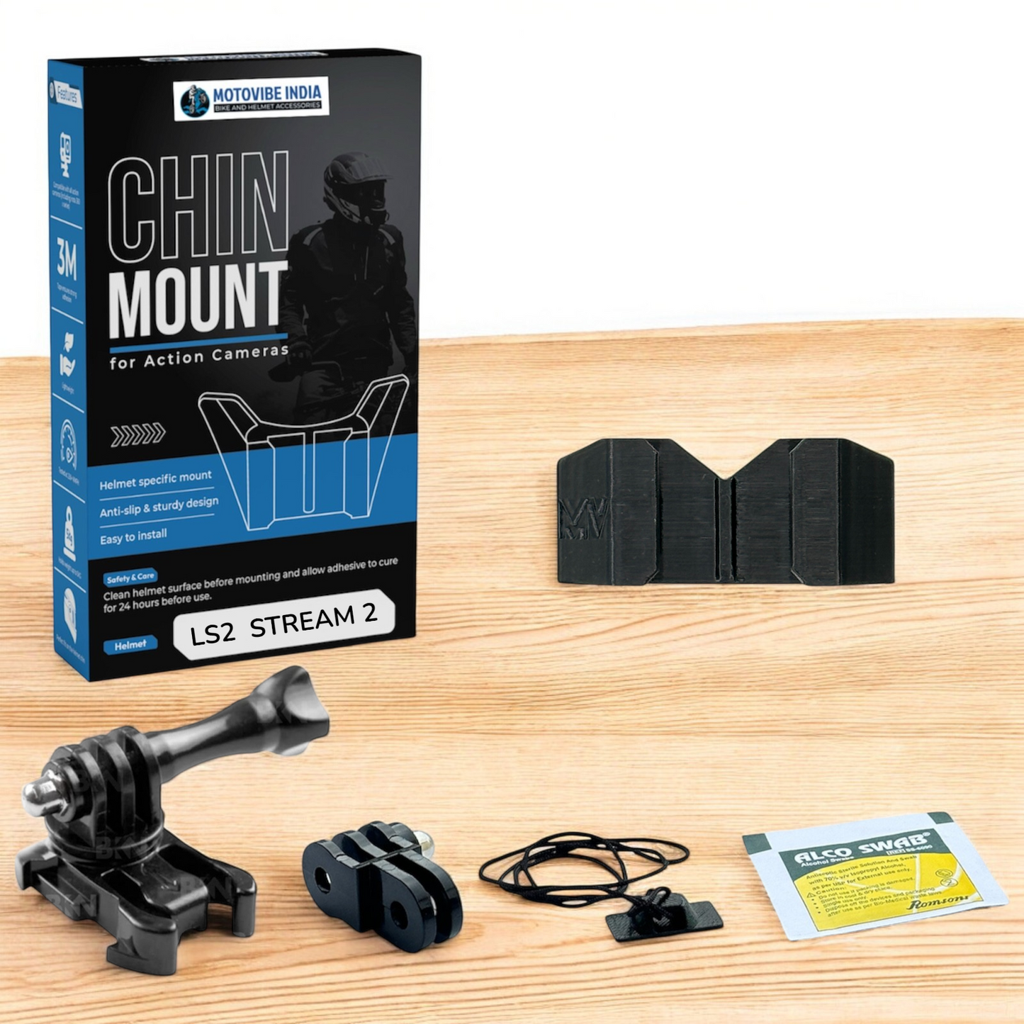 LS2 Stream 2 FF320 Helmet Chin Mount by Motovibe Motovibe