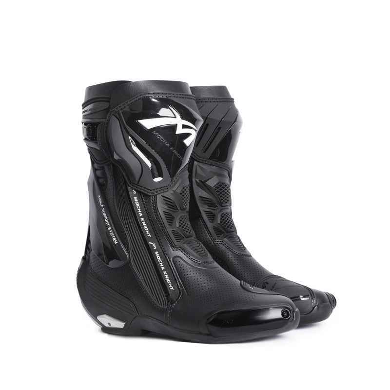 Mocha Knight Professional Racing Boots - Black Mocha Knight