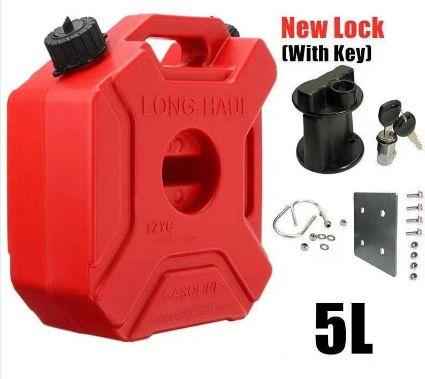 Motorcycle Jerry Can 5L Petrol with Lock - Red Imported