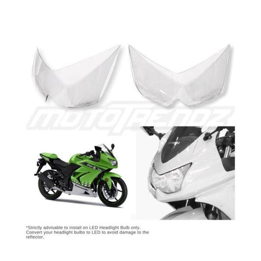 Mototrendz-Headlight Screen Protector For Kawasaki Ninja 250R (2008-2012) – Clear Mototrendz