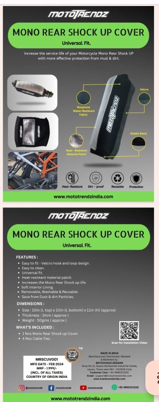 Mototrendz-Rear Shock Up Cover Mototrendz