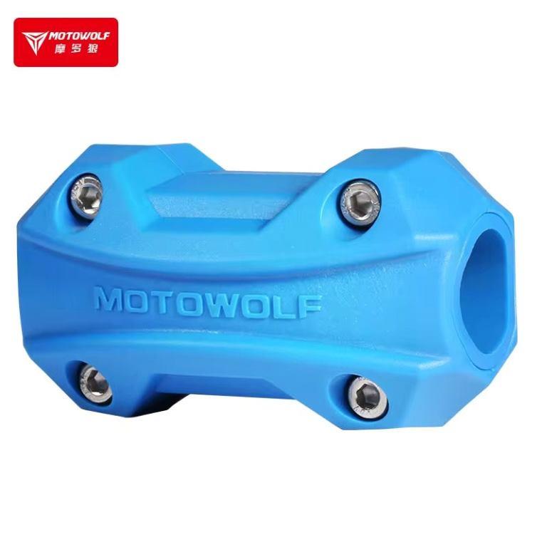 Motowolf Motorcycle Engine Guard Protection Bumper Block Modified 25mm Crash Bar (Blue) (MDL 3703) Motowolf