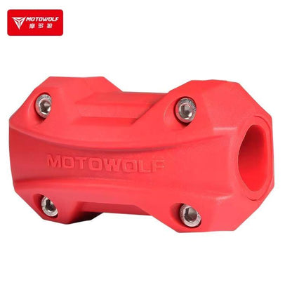 Motowolf Motorcycle Engine Guard Protection Bumper Block Modified 25mm Crash Bar (Red) (MDL 3703) Motowolf