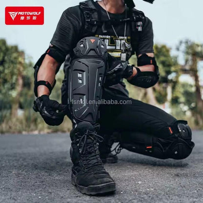 Motowolf Set Outdoor Sports Motorcycle Riding Keep Warm In Winter Four-piece Knee Pads And Elbow Pads (MDL 1029) Motowolf