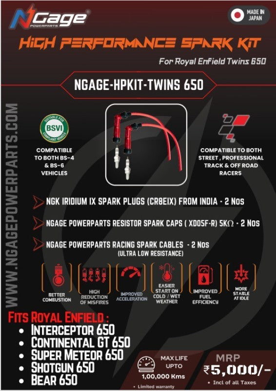 N-Gage Powerparts Spark Kit Hero X Pulse 200 4V N-Gage Powerparts