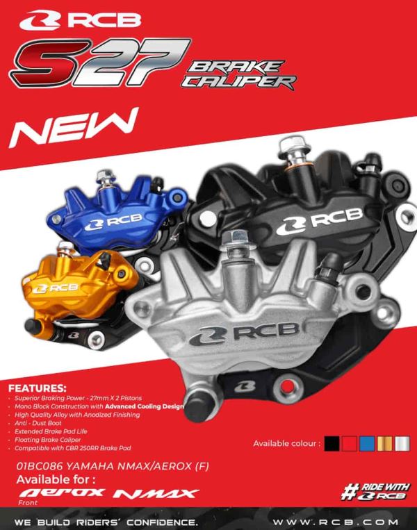 RCB-Brake Caliper S-27 Series For Yamaha Aerox-01BC086 (Blue) RCB