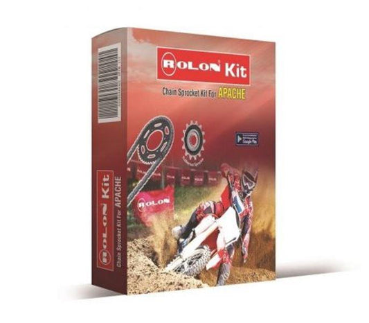 Rolon Chain and Sprocket kit for APACHE 200 CC 4V – KIT HPOR 252 Rolon Chain Sprockets