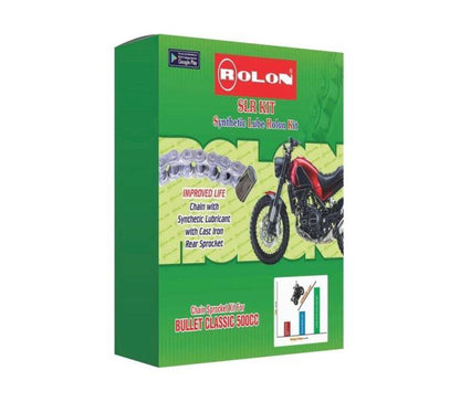 Rolon Chain and Sprocket kit for Bullet Thunderbird Twin Spark 350 – KIT BS 246 Rolon Chain Sprockets