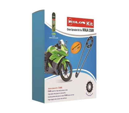 Rolon Chain and Sprocket kit for NINJA 250R – KIT HPXR 184 Rolon Chain Sprockets