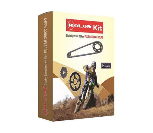 Rolon Chain and Sprocket kit for PULSAR 200CC NS – KIT BSOR 183 Rolon Chain Sprockets
