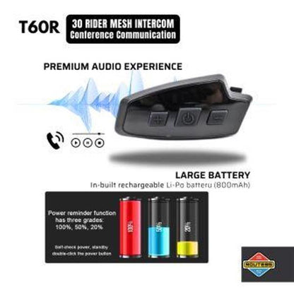 Route95-T60r Mesh Hd Universal Intercom For Helmet Route95