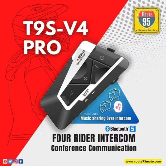 Route95-T9S V4 Pro Bluetooth Intercom Route95
