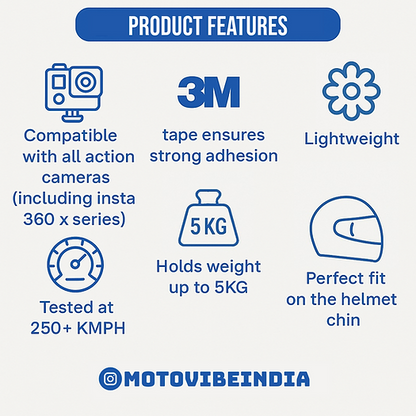SMK Titan Helmet Chin Mount by Motovibe Motovibe
