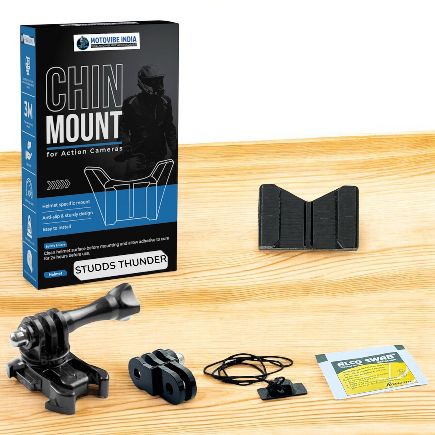 Studds Thunder Helmet Chin Mount by Motovibe Motovibe