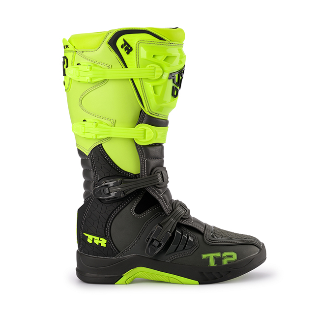 Tiger Racing-MTR T2 Motocross Offroad Boots (Black Green) Tiger Racing