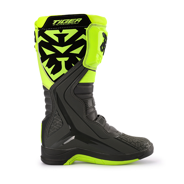 Tiger Racing-MTR T2 Motocross Offroad Boots (Black Green) Tiger Racing